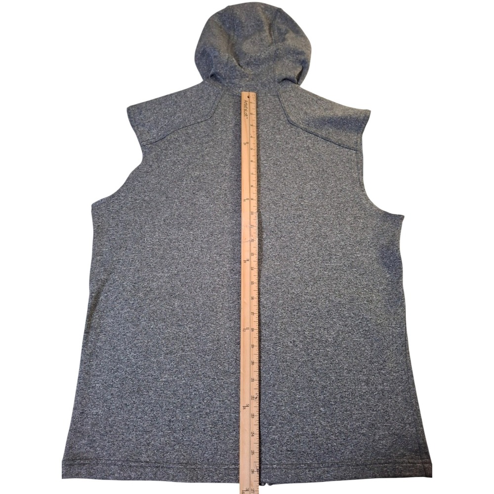 Eddie Bauer First Ascent Vest Men's M Gray Hooded Full Zip Pocket Performance - Picture 6 of 6